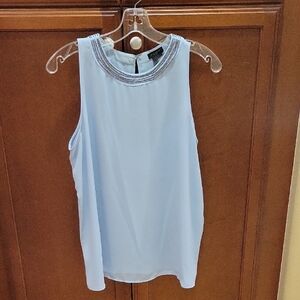 Elegant Blue Sleeveless Top
